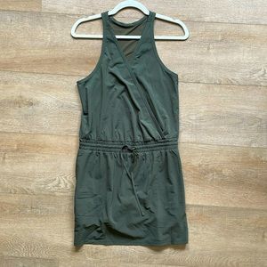 Athleta olive green romper racer back, size 2, never used